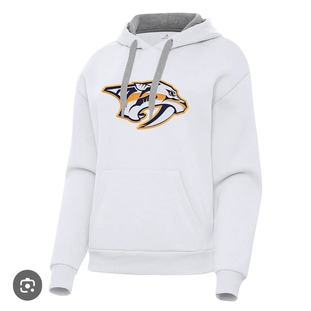 Nashville Predators Hoodie Sweatshirt Size Medium Mens Womens White Hockey Game